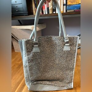 Missoni Shoulder Tote Bag Blue Pebble Dot Print Pattern